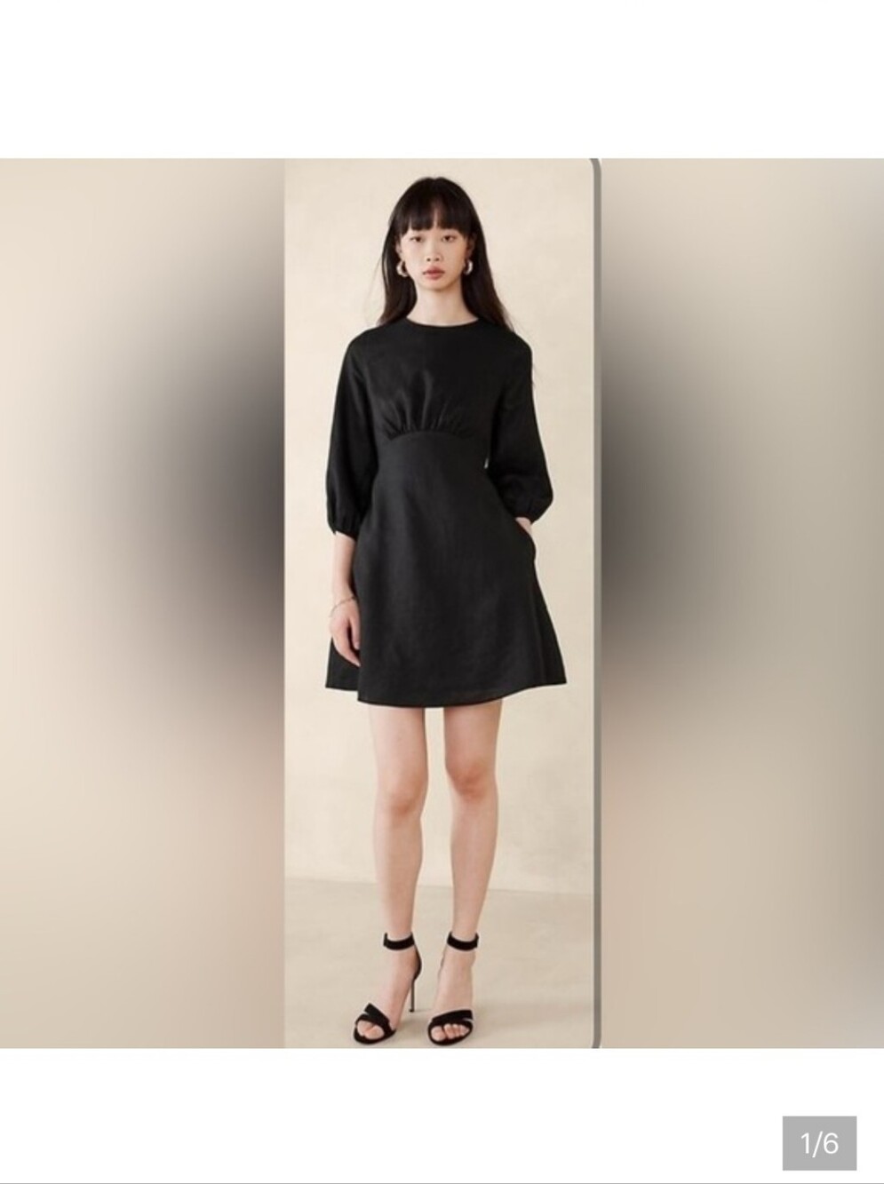 Banana Republic Women's Black A-line Backless Mini Dress